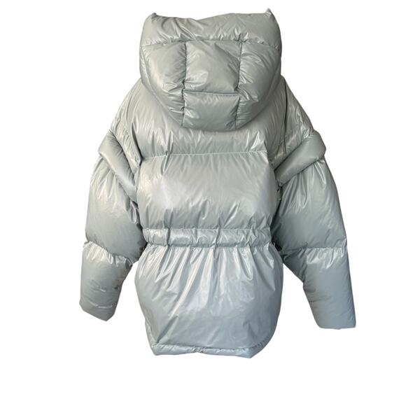 Ulla Johnson Rhodes Hooded Down Puffer Coat Jacket Agave‎ Blue Size Large - Picture 7 of 10